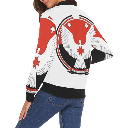 Coat of arms of the Udmurt Republic of Russia All Over Print Bomber Jacket for Women (Model H19)