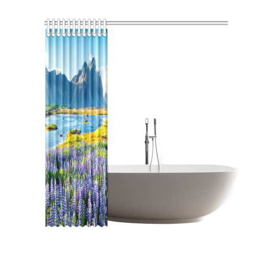 blooming lupine flowers Shower Curtain 60"x72"