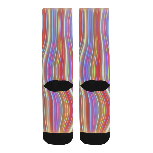 Wild Wavy Lines I Men's Custom Socks