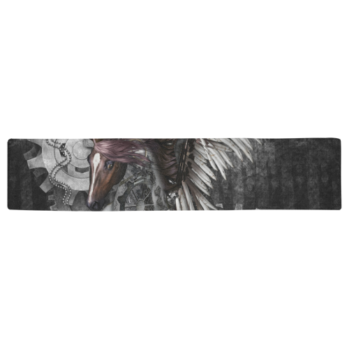 Aweswome steampunk horse with wings Table Runner 16x72 inch