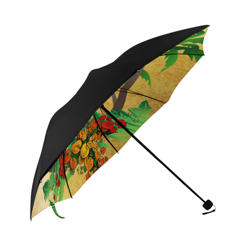 Cute giraffe with palm Anti-UV Foldable Umbrella (Underside Printing) (U07)