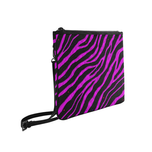 Ripped SpaceTime Stripes - Pink Slim Clutch Bag (Model 1668)