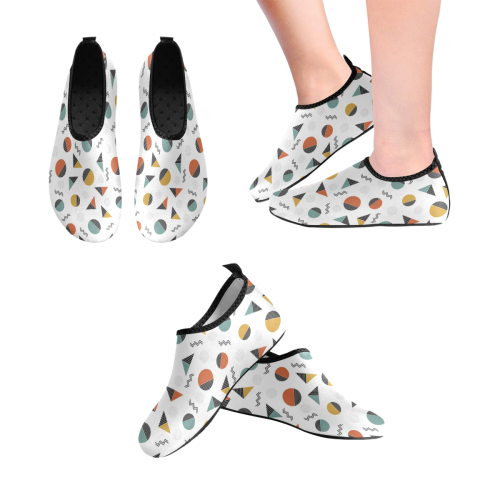 Geo Cutting Shapes Women's Slip-On Water Shoes (Model 056)