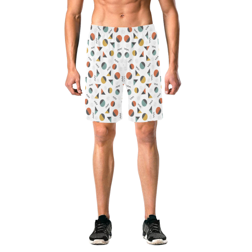 Geo Cutting Shapes Men's All Over Print Elastic Beach Shorts (Model L20)