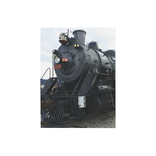 Railroad Vintage Steam Engine on Train Tracks Photo Panel for Tabletop Display 6"x8"