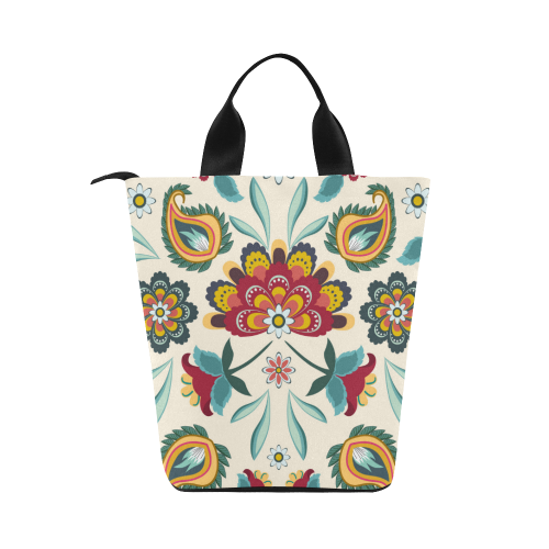 Awesome Batik Floral Nylon Lunch Tote Bag (Model 1670)