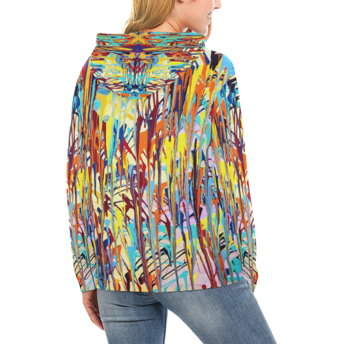 Bliss All Over Print Hoodie for Women (USA Size) (Model H13)