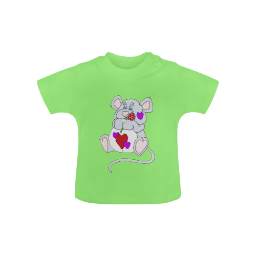 Valentine Mouse Green Baby Classic T-Shirt (Model T30)