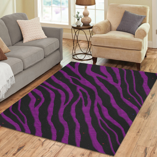 Ripped SpaceTime Stripes - Purple Area Rug7'x5'