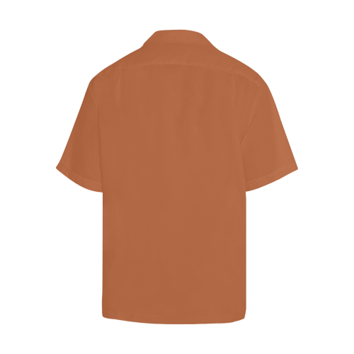 casual solid brown Hawaiian Shirt (Model T58)