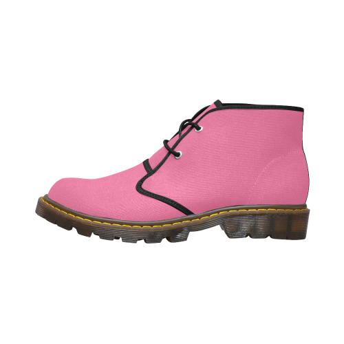 color French pink Men's Canvas Chukka Boots (Model 2402-1)