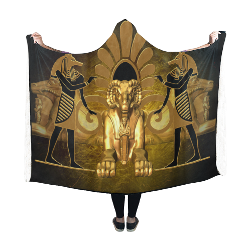 Anubis the egyptian god Hooded Blanket 60''x50''