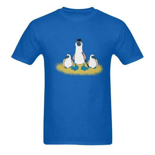 Blue Footed Boobies Gathering Men's T-Shirt in USA Size (Two Sides Printing)