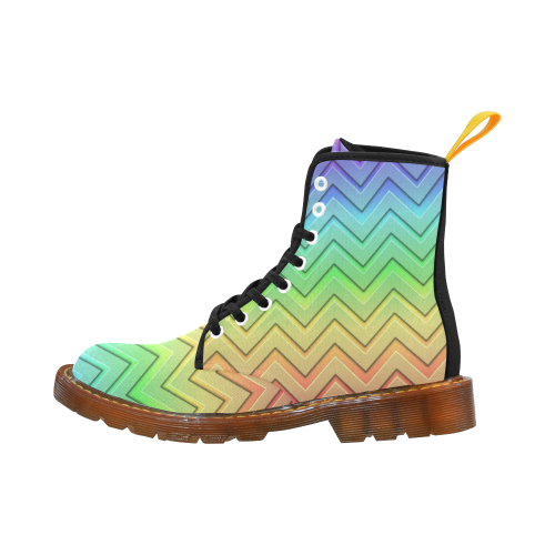 Rainbow Chevrons Martin Boots For Women Model 1203H