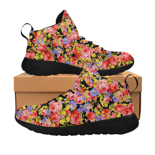 Colorful Flower Pattern Women's Chukka Training Shoes/Large Size (Model 57502)