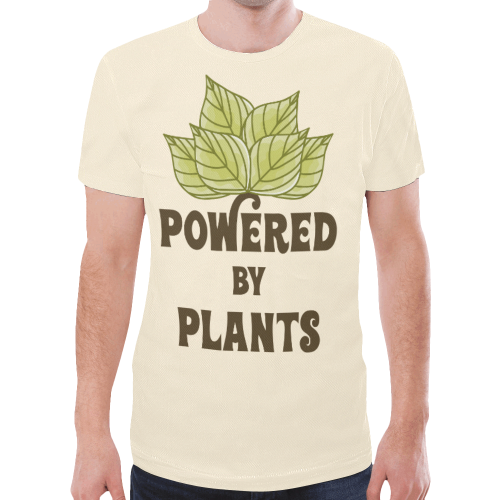Powered by Plants (vegan) New All Over Print T-shirt for Men (Model T45)