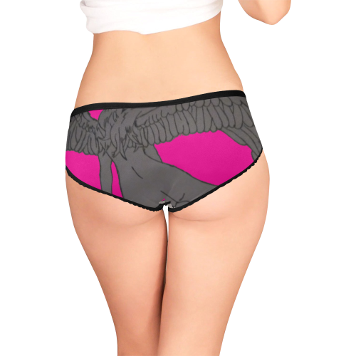 Graffiti Angel Panties (Pink) Women's All Over Print Girl Briefs (Model L14)