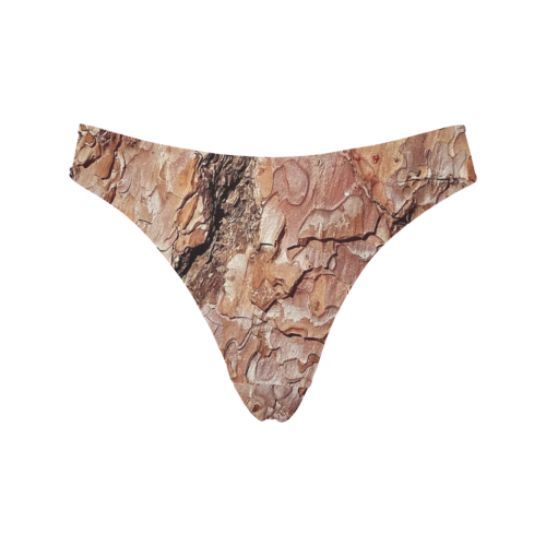 Tree Bark C by JamColors Women's All Over Print Thongs (Model L30)
