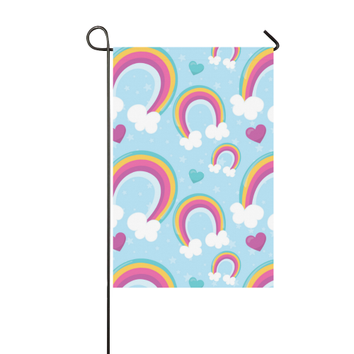Rainbow Sky Garden Flag 12‘’x18‘’（Without Flagpole）