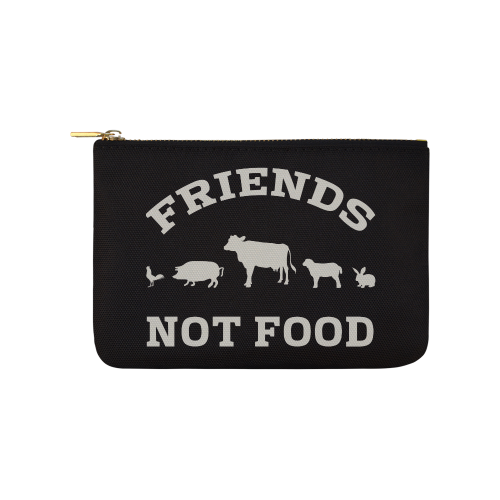 Friends Not Food (Go Vegan) Carry-All Pouch 9.5''x6''