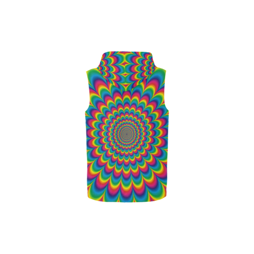 Crazy Psychedelic Flower Power Hippie Mandala All Over Print Sleeveless Zip Up Hoodie for Kid (Model H16)