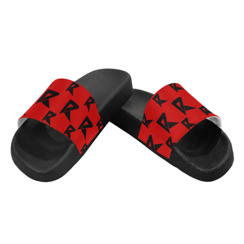 Men's Slide Sandals (Red) Men's Slide Sandals (Model 057)