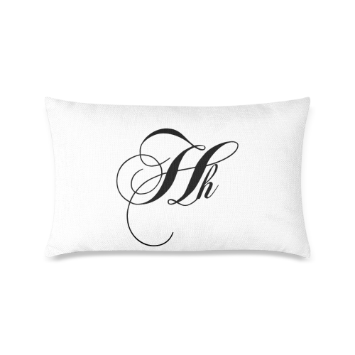 Alphabet H by Jera Nour Custom Zippered Pillow Case 16"x24"(One Side Printing)
