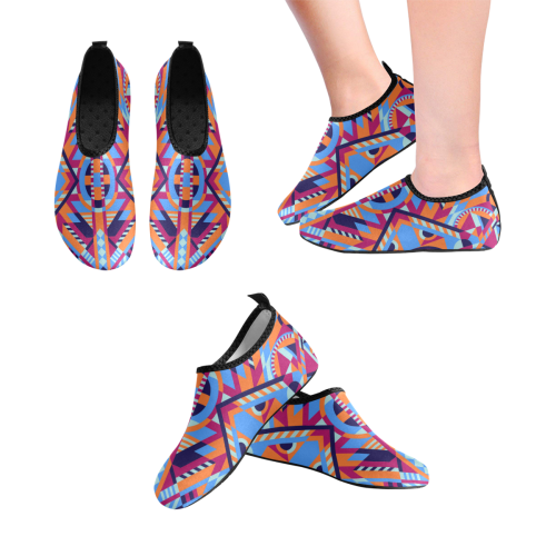 Modern Geometric Pattern Kids' Slip-On Water Shoes (Model 056)