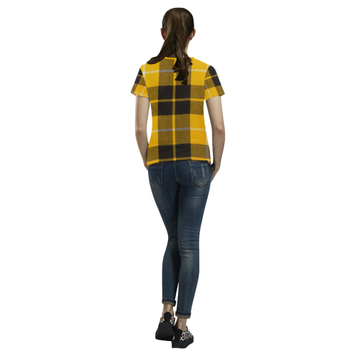 BARCLAY DRESS LIGHT MODERN TARTAN All Over Print T-shirt for Women/Large Size (USA Size) (Model T40)