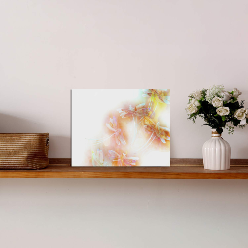 Watercolor dragonflies Photo Panel for Tabletop Display 8"x6"