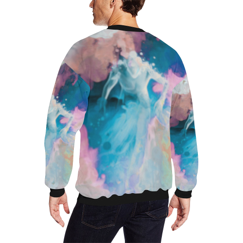 Find the Girl All Over Print Crewneck Sweatshirt for Men/Large (Model H18)