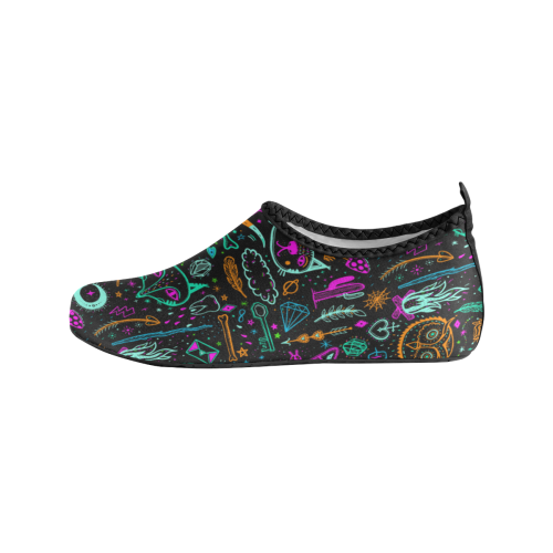 Funny Nature Of Life Sketchnotes Pattern 2 Men's Slip-On Water Shoes (Model 056)
