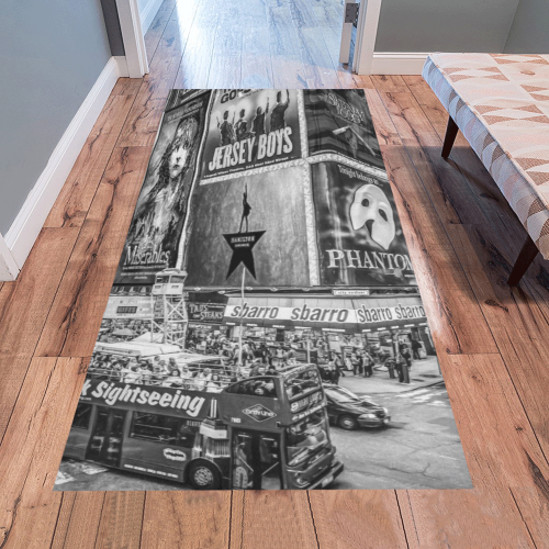 Times Square II Special Edition I (B&W) Area Rug 7'x3'3''
