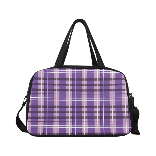 Bayadere Tartan Blues & Purples - P4 | Fitness Handbag (Model 1671)