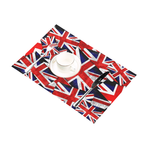 Union Jack British UK Flag Placemat 12’’ x 18’’ (Set of 2)