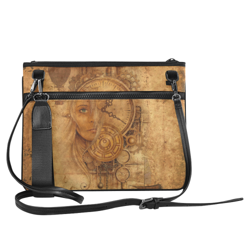 A Time Travel Of STEAMPUNK 1 Slim Clutch Bag (Model 1668)