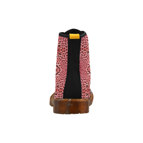 leopard-redskin-3 design on black Martin Boots For Women Model 1203H