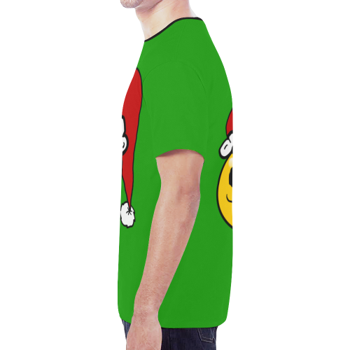 Santa smiley face New All Over Print T-shirt for Men/Large Size (Model T45)