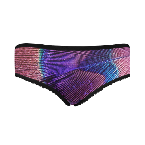 Purple Peacock Feather Women's All Over Print Classic Briefs (Model L13)