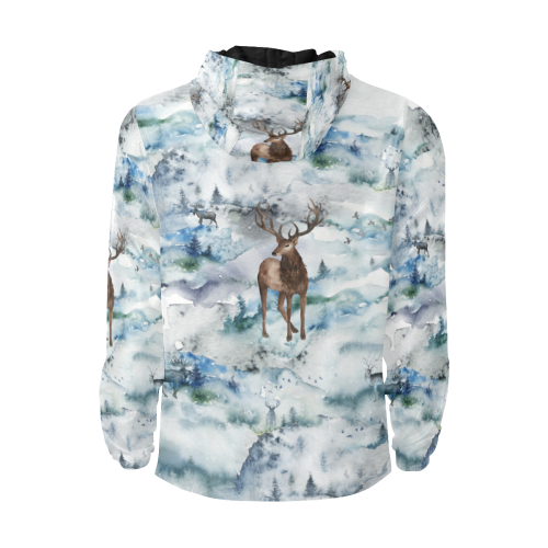 Oh My Deer All Over Print Quilted Windbreaker for Men (Model H35)