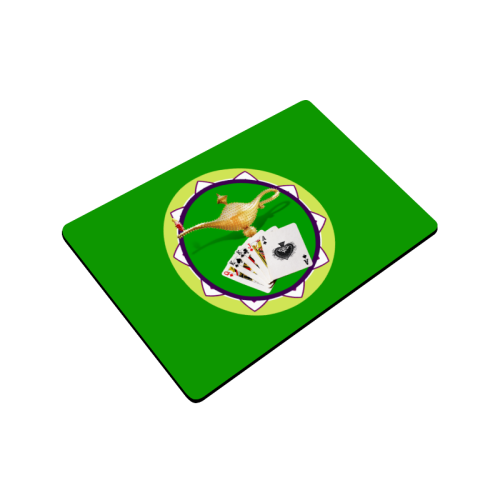 LasVegasIcons Poker Chip - Magic Lamp on Green Doormat 24"x16"