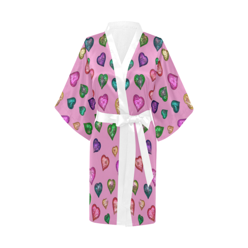 Shimmering hearts Kimono Robe