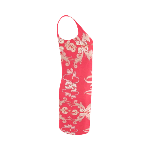 Sexy Red Chinese style print medea vest dress by FlipStylez Designs Medea Vest Dress (Model D06)