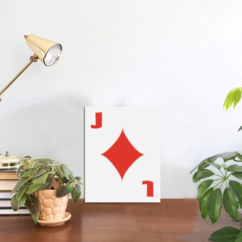 Playing Card Jack of Diamonds Photo Panel for Tabletop Display 6"x8"