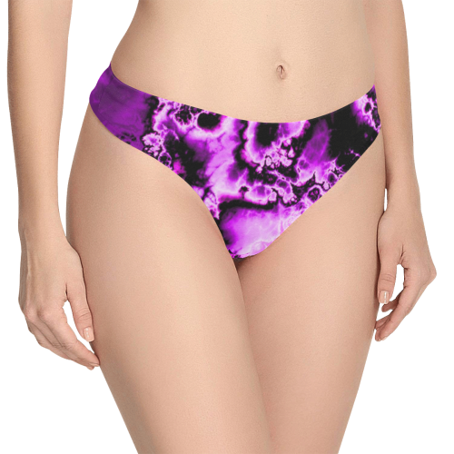 Winter Fractal 1 by JamColors Women's All Over Print Thongs (Model L30)