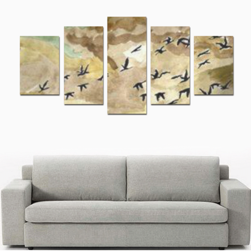 BIRDS PAINTING Canvas Print Sets D (No Frame)