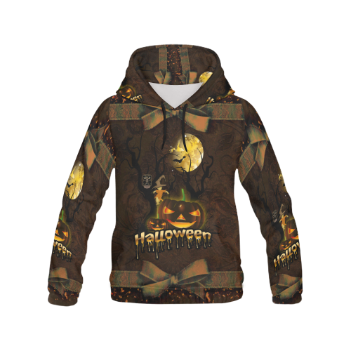 Halloween pumpkin All Over Print Hoodie for Men/Large Size (USA Size) (Model H13)
