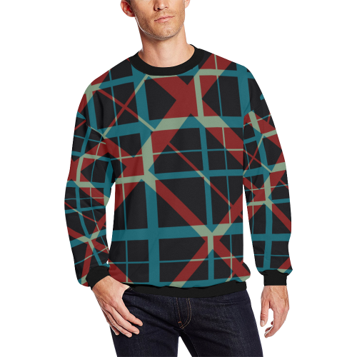 Classic style plaid pattern design All Over Print Crewneck Sweatshirt for Men (Model H18)