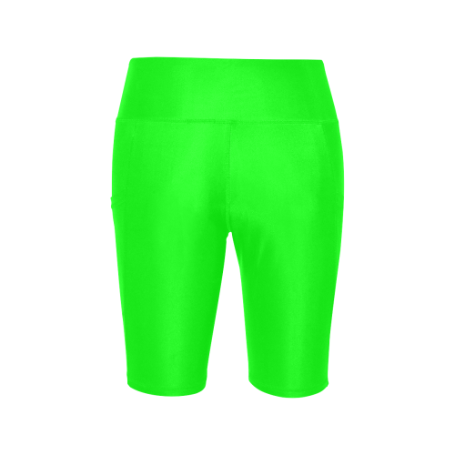 color lime Women's Workout Half Tights (Model L42)