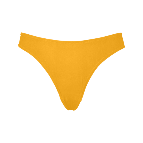 color orange Women's All Over Print Thongs (Model L30)